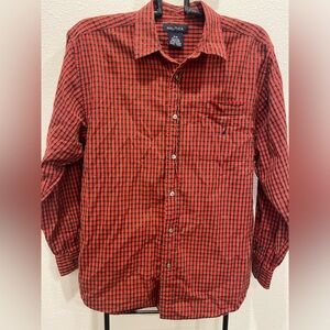 Nautica Boys Plaid Collared Shirt/ NWOT